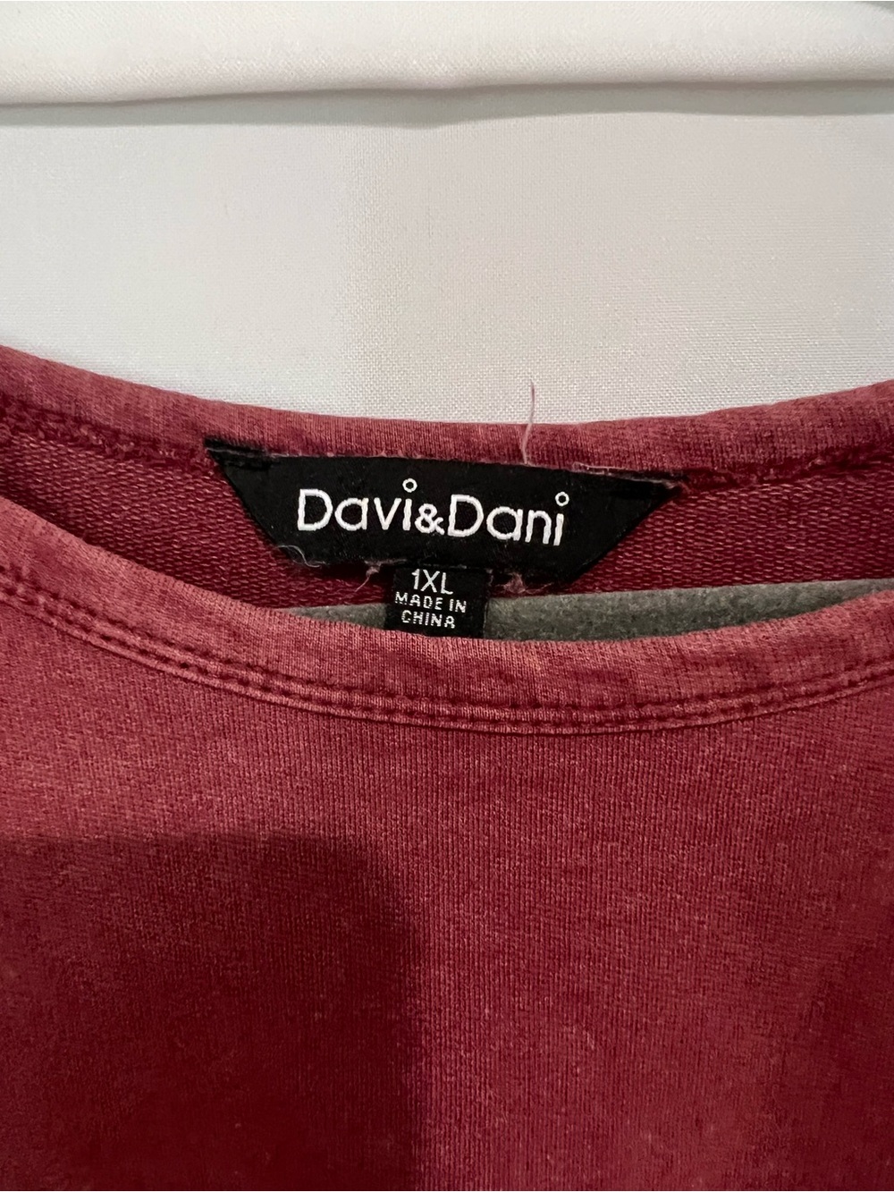 Viral Popular Davi & Dani Women's Long Sleeve Pant Set - Burgundy - Picture 2 of 2